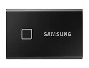 Samsung T7 Touch Portable External SSD 2TB with Fingerprint Security - Black - MU-PC2T0K/WW