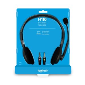 logitech H110 Stereo Headset, with Noise Cancelling Microphone