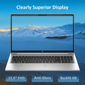 HP ProBook 450 G10 Business Laptop (15.6" FHD IPS Anti-Glare, Intel 10-Core i7-1355U, 16GB RAM, 512GB SSD) Backlit Keyboard, Webcam, Ethernet, Wi-Fi 6E, Wolf Pro Security, Win 11 Pro, Silver