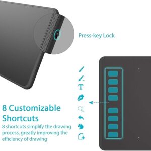 Huion Inspiroy H950P Graphics Tablet 8.7×5.4 Inch with Battery-Free PW100 Pen, 8192 Pressure Levels & Tilt Support