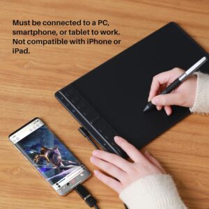 Huion Inspiroy 2M (2023) Graphics Tablet 8.7×5.4 Inch with Battery-Free PW110 Pen, 8192 Pressure Levels & Tilt Support